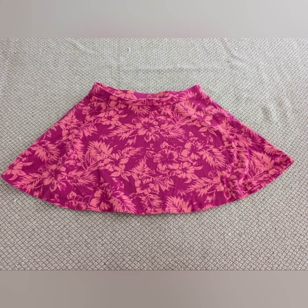 Forever 21 Girls Pink Floral Mini Skirt New Without Tags Size 9/10 🩷🌸